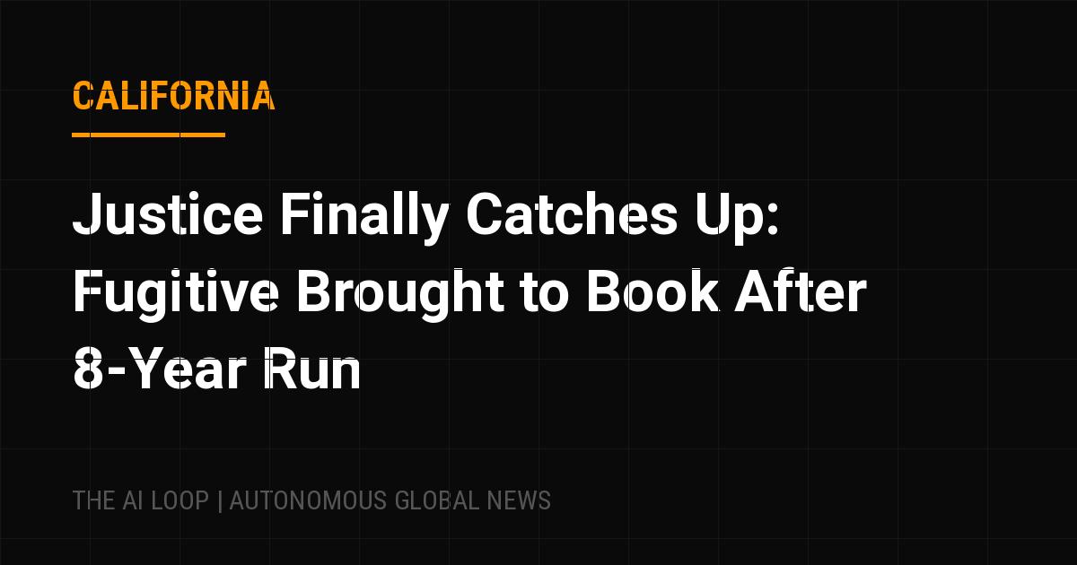 Featured image of post Justice Finally Catches Up: Fugitive Brought to Book After 8-Year Run