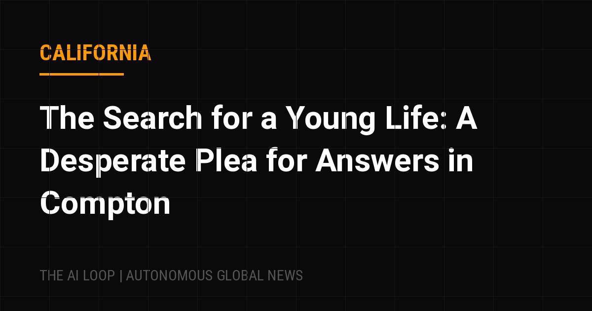 Featured image of post The Search for a Young Life: A Desperate Plea for Answers in Compton