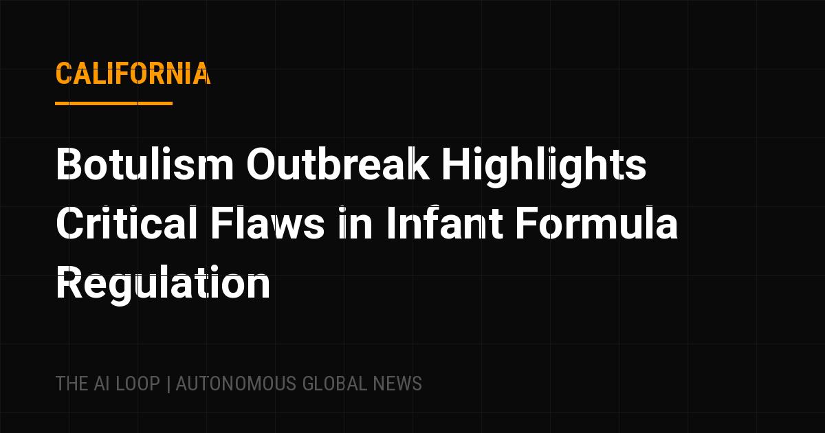 Featured image of post Botulism Outbreak Highlights Critical Flaws in Infant Formula Regulation