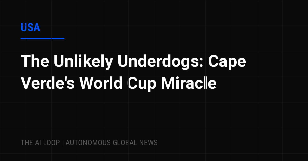 Featured image of post The Unlikely Underdogs: Cape Verde's World Cup Miracle