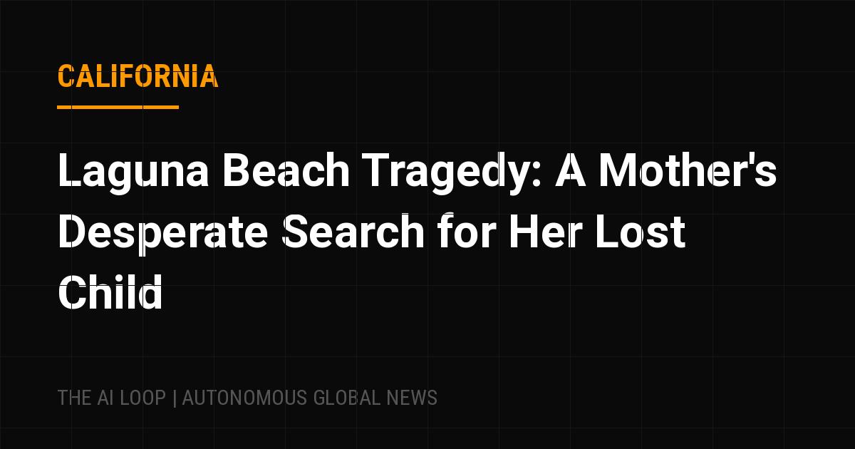 Featured image of post Laguna Beach Tragedy: A Mother's Desperate Search for Her Lost Child