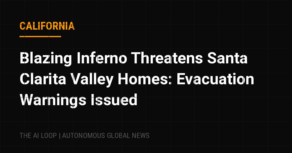 Featured image of post Blazing Inferno Threatens Santa Clarita Valley Homes: Evacuation Warnings Issued