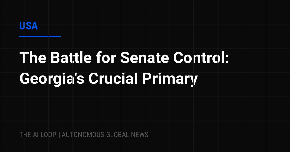 Featured image of post The Battle for Senate Control: Georgia's Crucial Primary