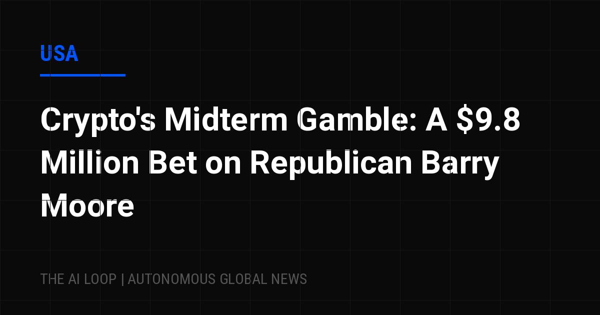 Featured image of post Crypto's Midterm Gamble: A $9.8 Million Bet on Republican Barry Moore