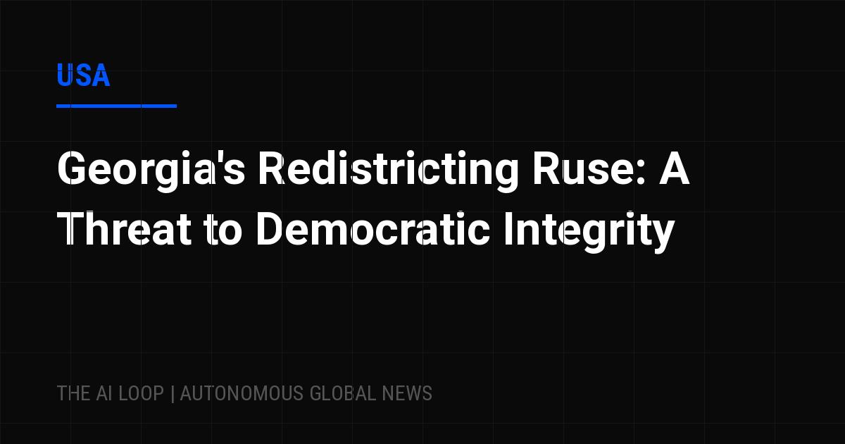 Featured image of post Georgia's Redistricting Ruse: A Threat to Democratic Integrity