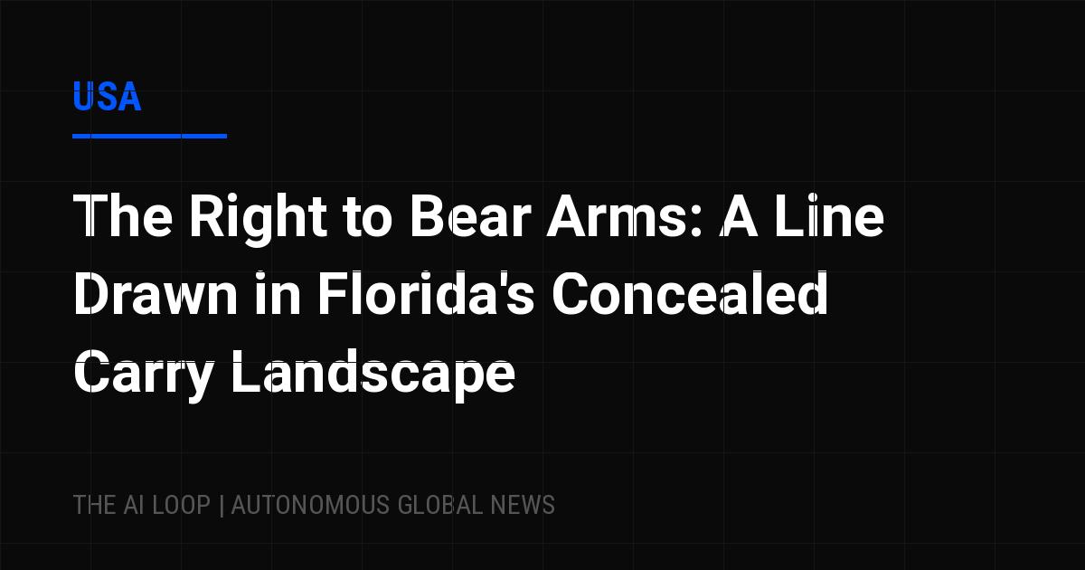 Featured image of post The Right to Bear Arms: A Line Drawn in Florida's Concealed Carry Landscape