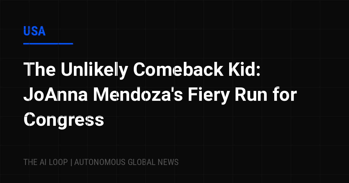 Featured image of post The Unlikely Comeback Kid: JoAnna Mendoza's Fiery Run for Congress